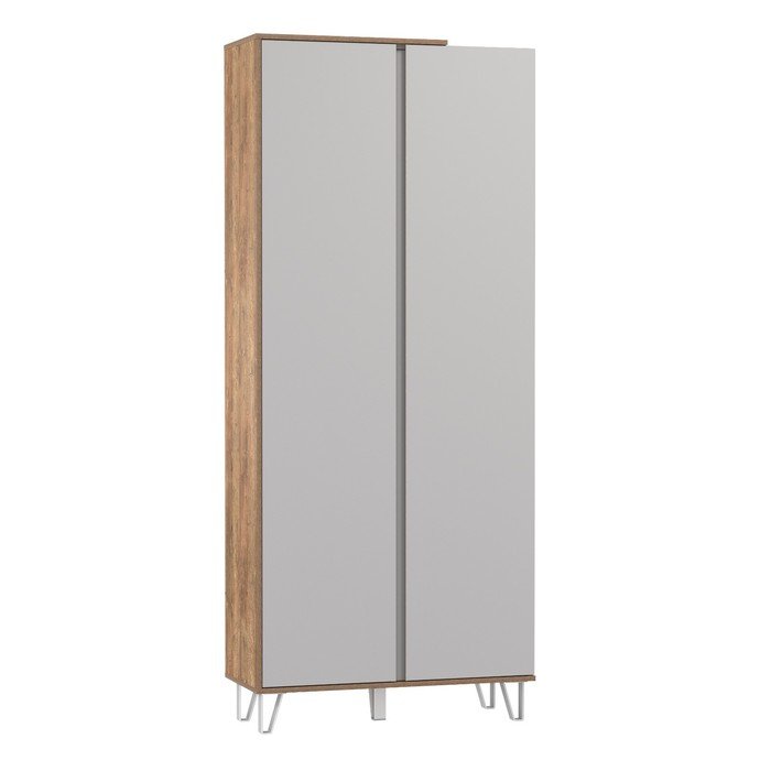 Шкаф для одежды «Гавана» 58.17, 900×383×2110 мм, цвет кейптаун / серый