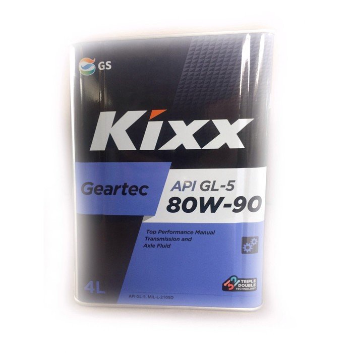 Масло трансмиссионное Kixx Geartec GL-5 80W-90, 4 л мет.