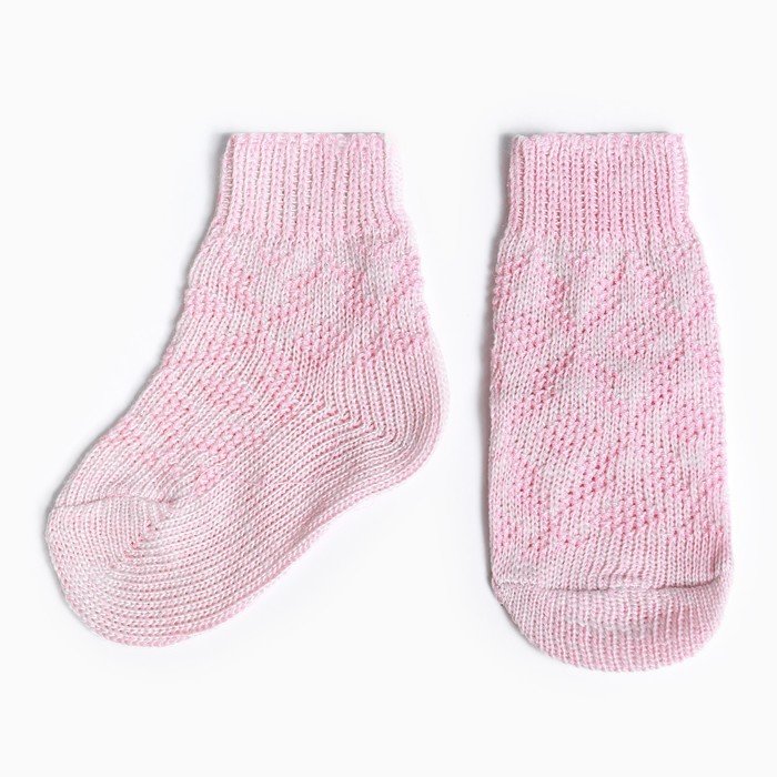 Носки детские шерстяные, цвет розовый, р-р 16