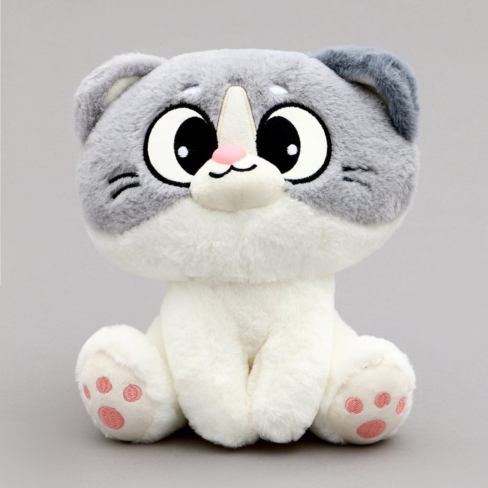 Мягкая игрушка «Котик», 22 см, цвет серый