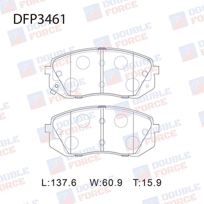 Колодки тормозные дисковые Double Force DFP3461