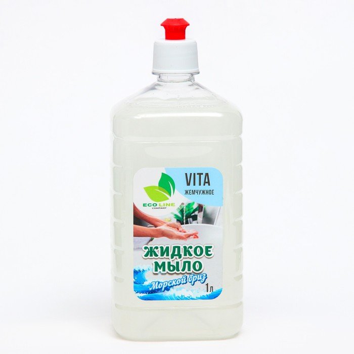 Жидкое мыло "VITA жемчужное" морской бриз, 1 л