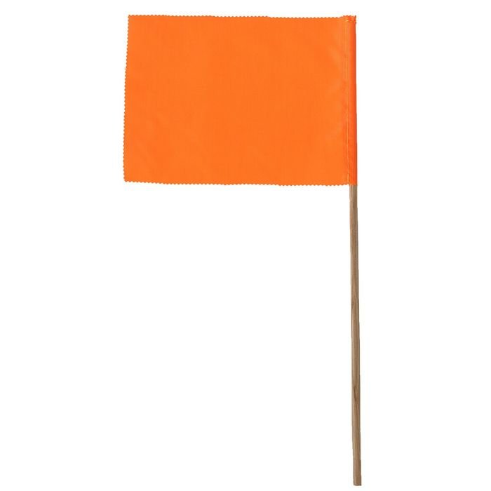 Флажок, длина 40 см, 15х20, цвет оранжевый