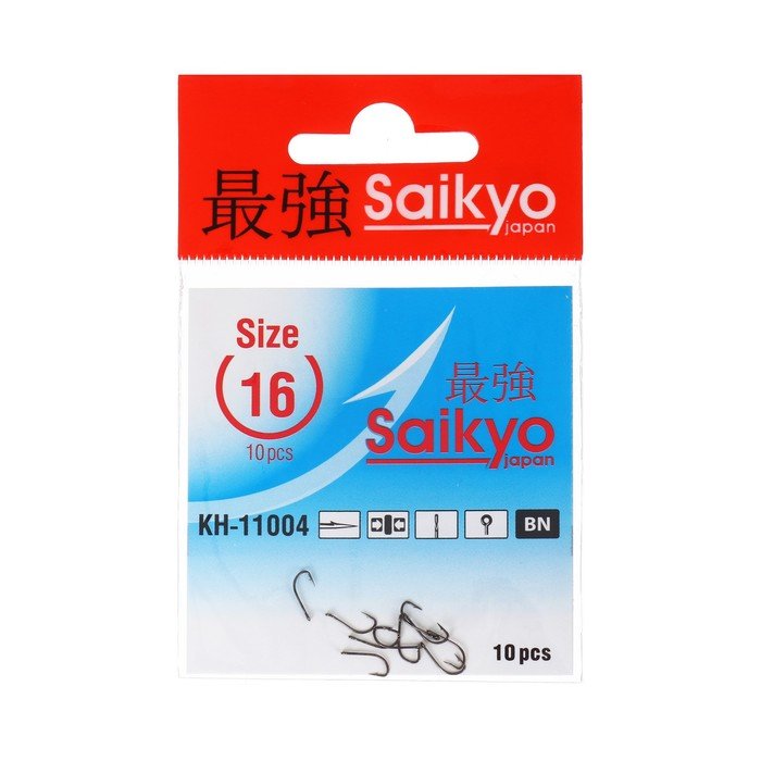 Крючки Saikyo KH-11004 Crystal BN № 16, 10 шт