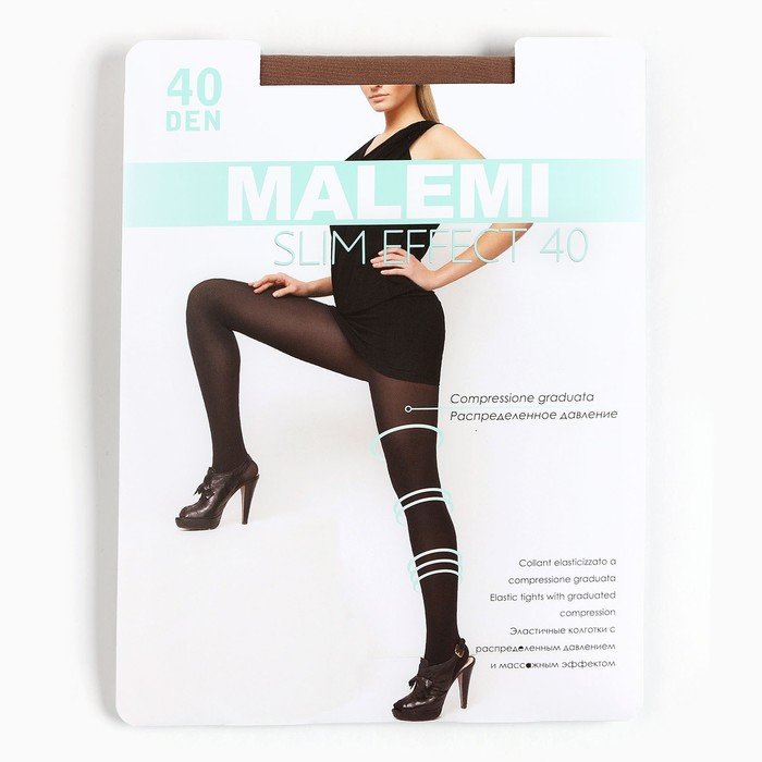 Колготки женские Malemi Slim Effect 40, цвет телесный (melon), размер 5