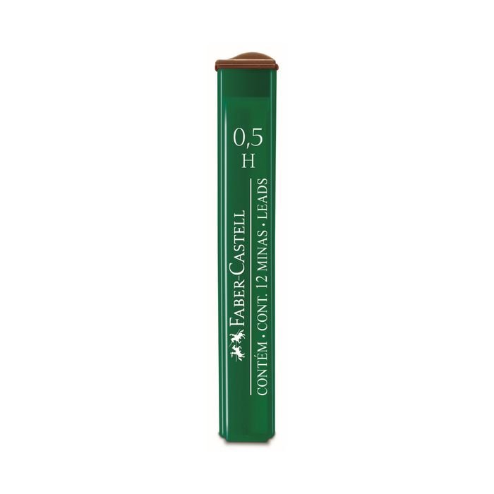 Грифели для механических карандашей 0.5 мм Faber-Castell Polymer H 12 штук футляр