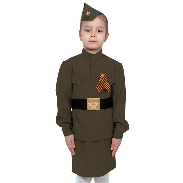 Карнавальный костюм «Солдаточка», рост 122–128 см