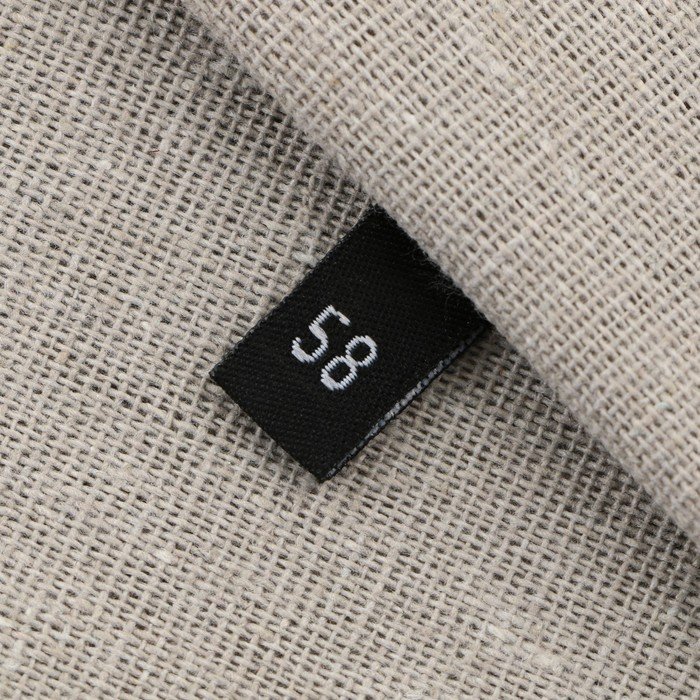 Нашивка текстильная «58», 4.6 х 1.1 см, цвет чёрный