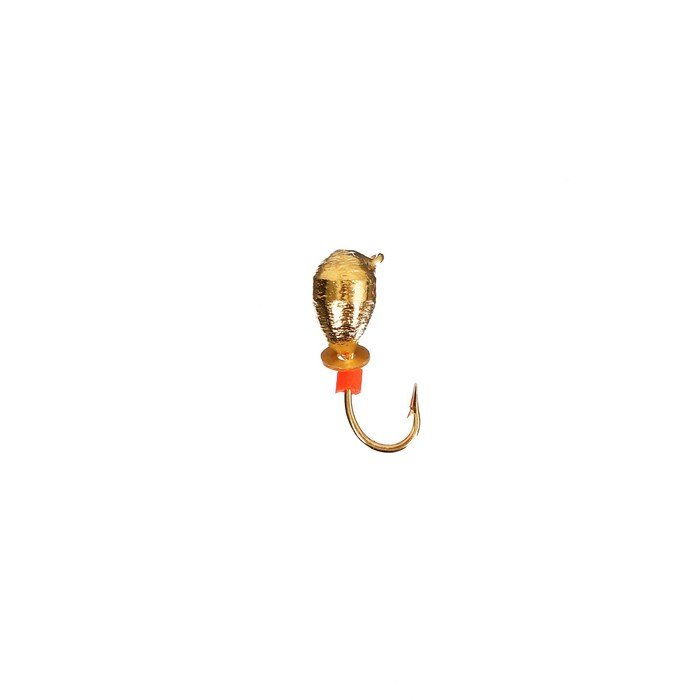 Мормышка Капля (гальваника золото), вес 0.8 г, размер 4