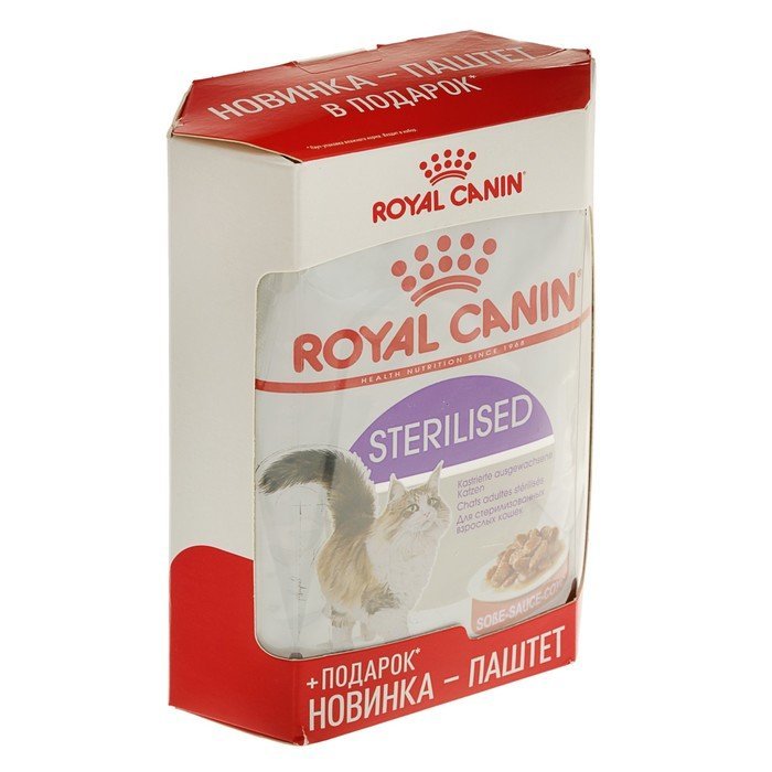 Royal canin sterilised в соусе. Royal Canin д/к Стерилайзд пауч 85,0 в соусе. Sterilised Royal Canin для кошек в соусе пауч. Sterilised влажный корм для стерилизованных кошек в соусе, 85 г. Корм для стерилизованных кошек Royal Canin Sterilised в соусе 85 г пауч.