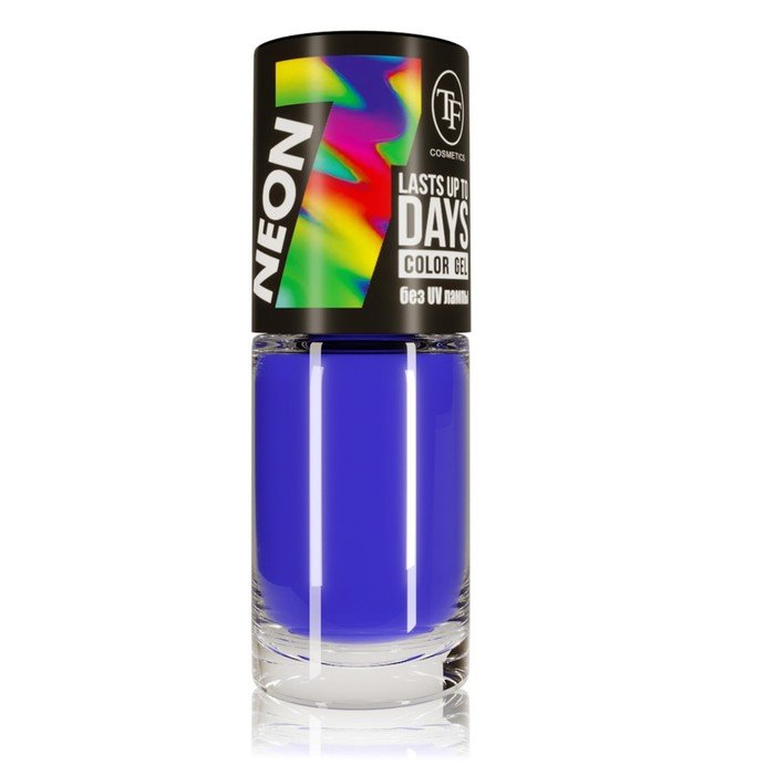 Лак для ногтей TF Color Gel Lasts Up To 7 Days Neon, тон 321 Ultramarine, 8 мл