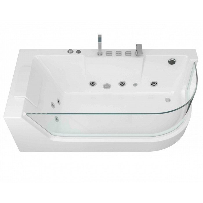 Ванна акриловая GROSSMAN GR-17000-1L, левая, гидромассаж, 85х170 см, сифон, белый