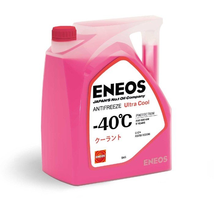 Антифриз ENEOS Ultra Cool -40 C, розовый, 5 кг