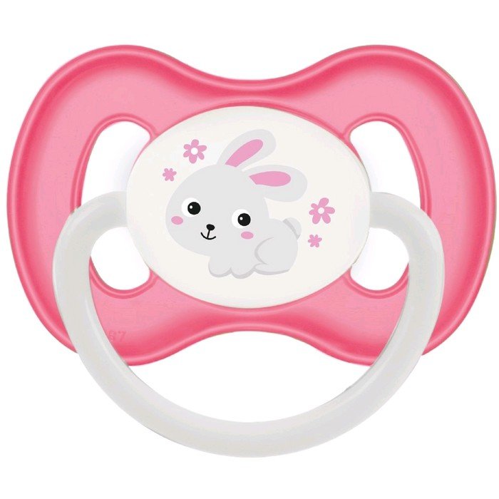 Пустышка силиконовая Canpol babies Bunny&Company, симметричная, от 6-18 месяцев, цвет розовый