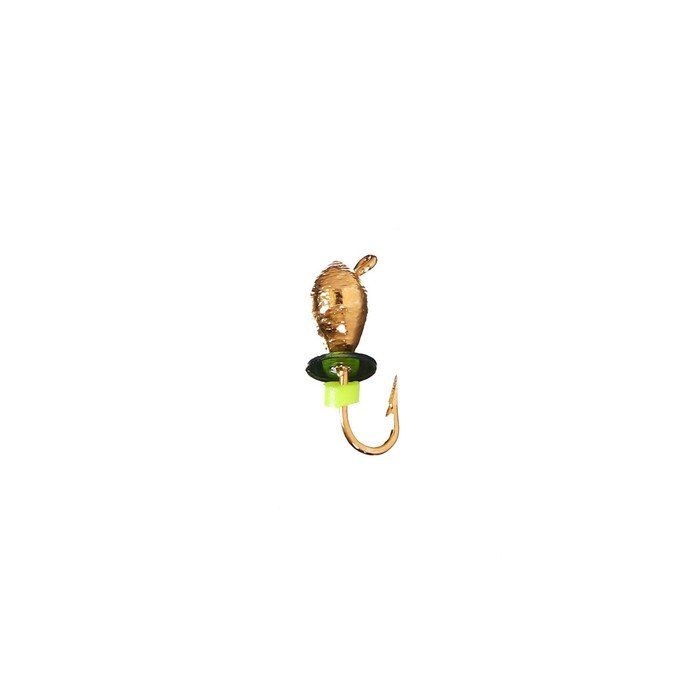 Мормышка Капля (гальваника золото), вес 0.25 г, размер 2.5