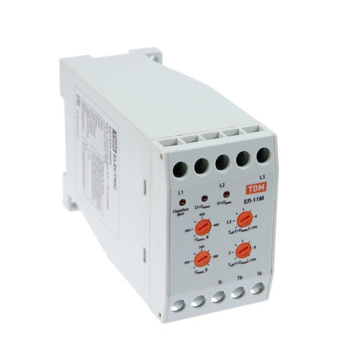 Реле контроля фаз TDM ЕЛ-11М, 3х380 В, 1п-контакт, SQ1504-0005