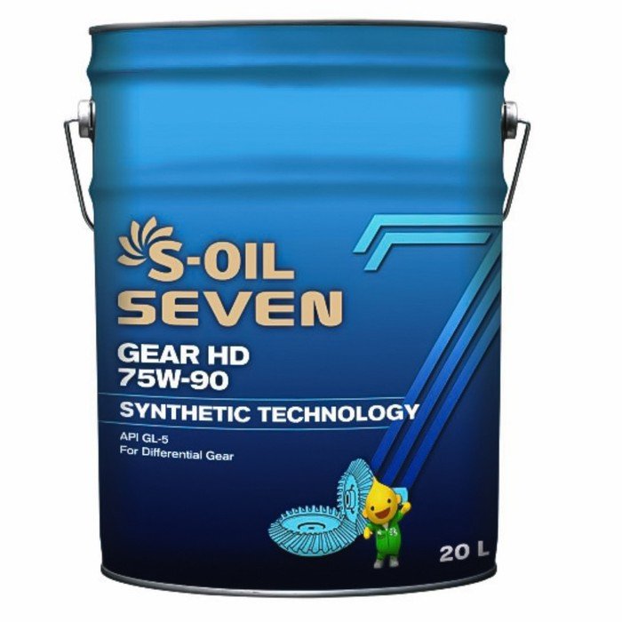 Автомобильное масло S-OIL 7 GEAR HD 75w-90, 20 л