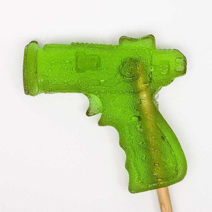 Карамель на палочке "Пистолет" зеленый , 45г