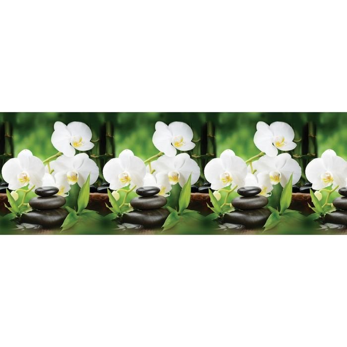Кухонный фартук ПВХ Орхидея белая 3000х600х1,5