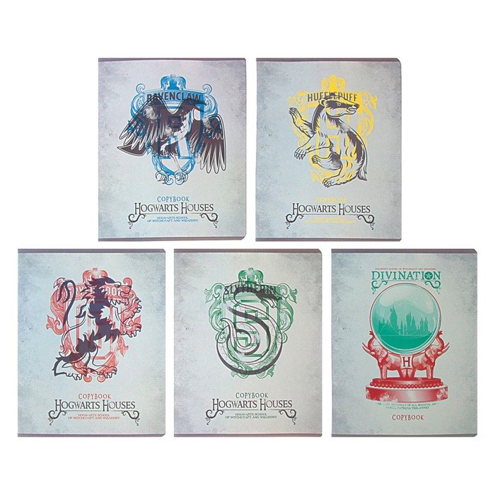 Тетрадь 48 листов в клетку "Гарри Поттер", обложка мелованный картон, матовая ламинация, МИКС