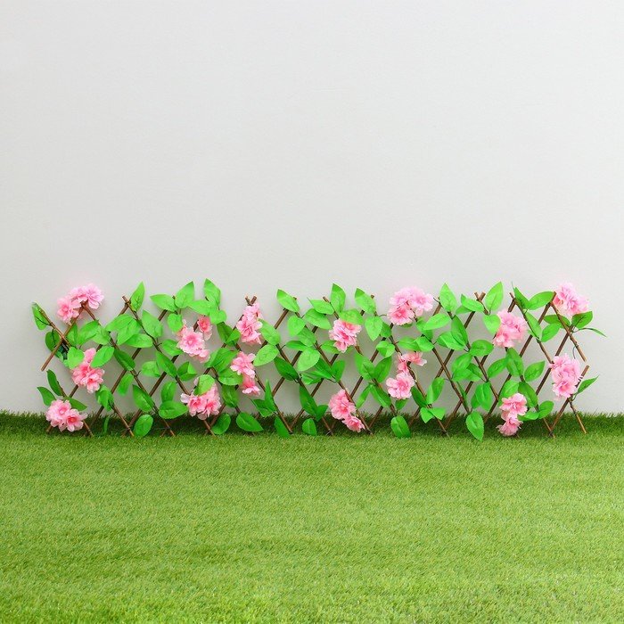 Ограждение декоративное, 110 × 40 см, «Розовые цветы», Greengo
