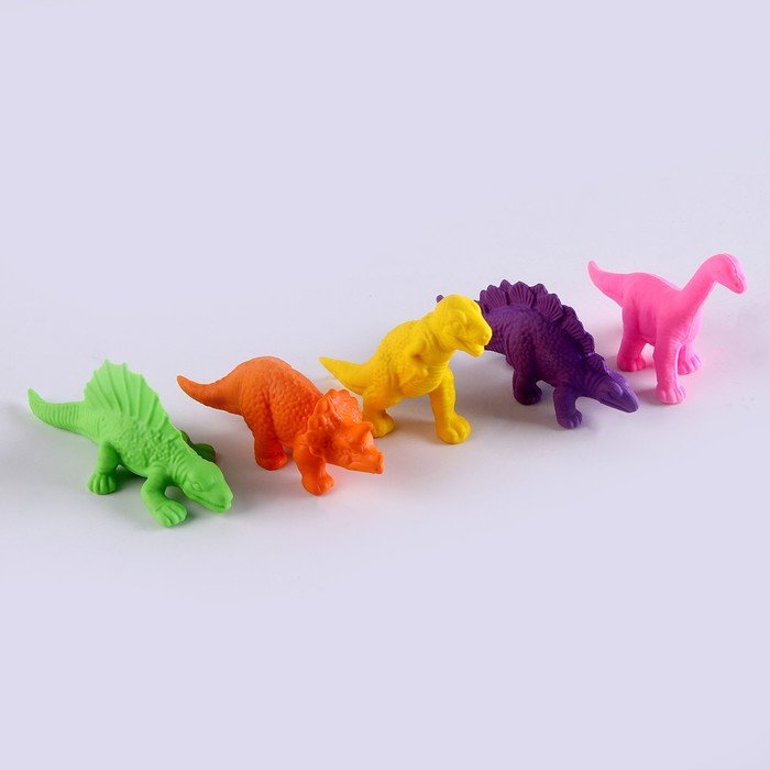 Игрушки «Динозаврики» набор 5 шт., в пакете