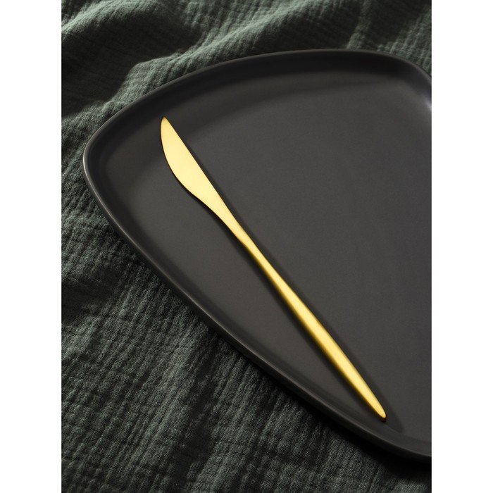 Нож столовый из нержавеющей стали Magistro «Оску базис», длина 23 см, цвет золотой
