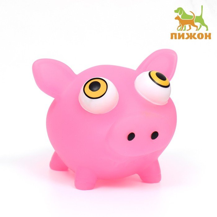 Игрушка для собак "Свин" 12 см, розовая