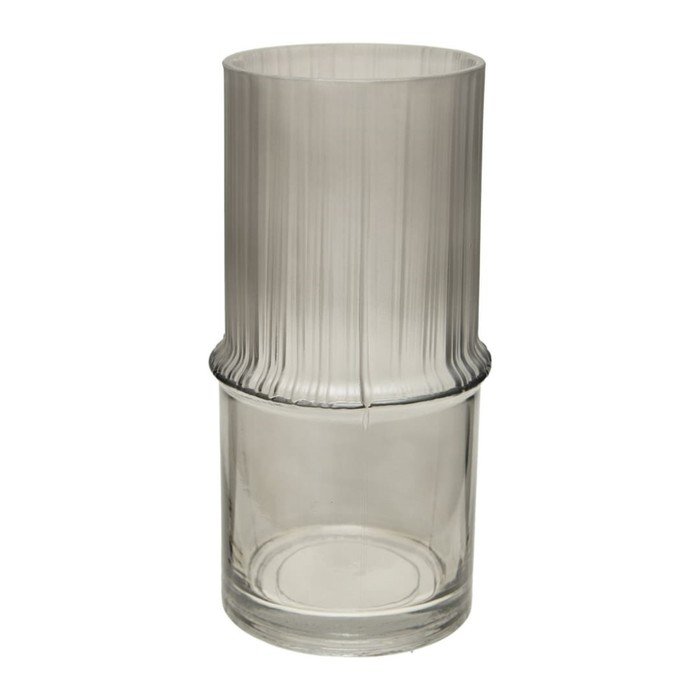 Декоративная ваза из комбинированного стекла, 111×111×215 мм, цвет серый