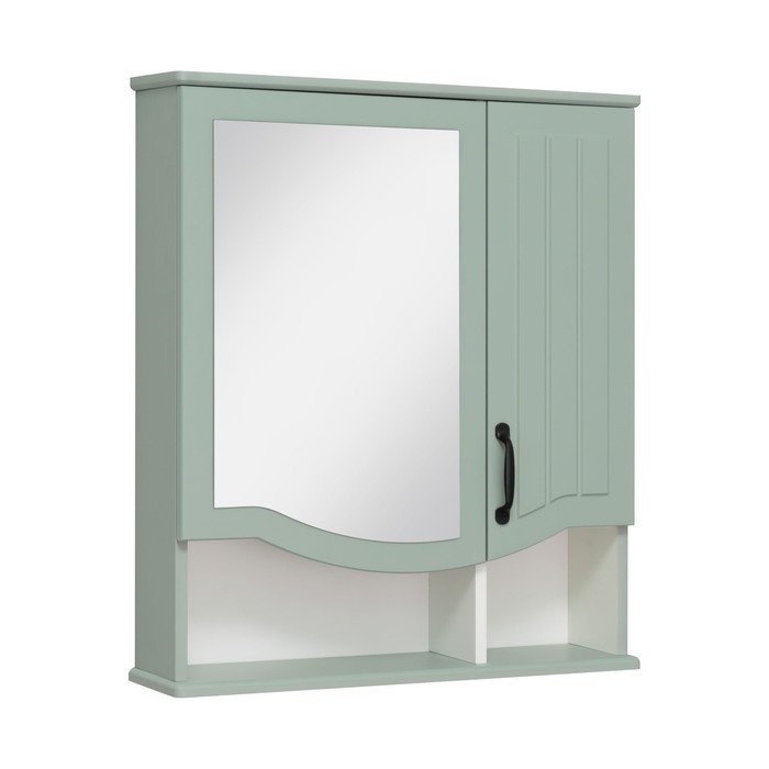 Зеркало-шкаф для ванной комнаты Runo "Марсель 65" мята, 17,5 х 66,5 х 76,5 см