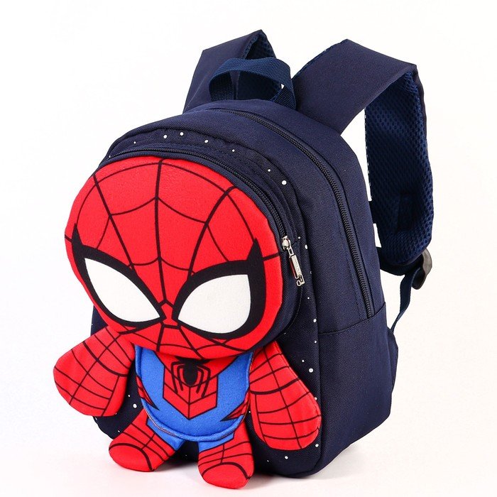 Рюкзак детский, Текстиль, 22 см х 13 см х 28 см "Спайдер-мен", Человек-паук
