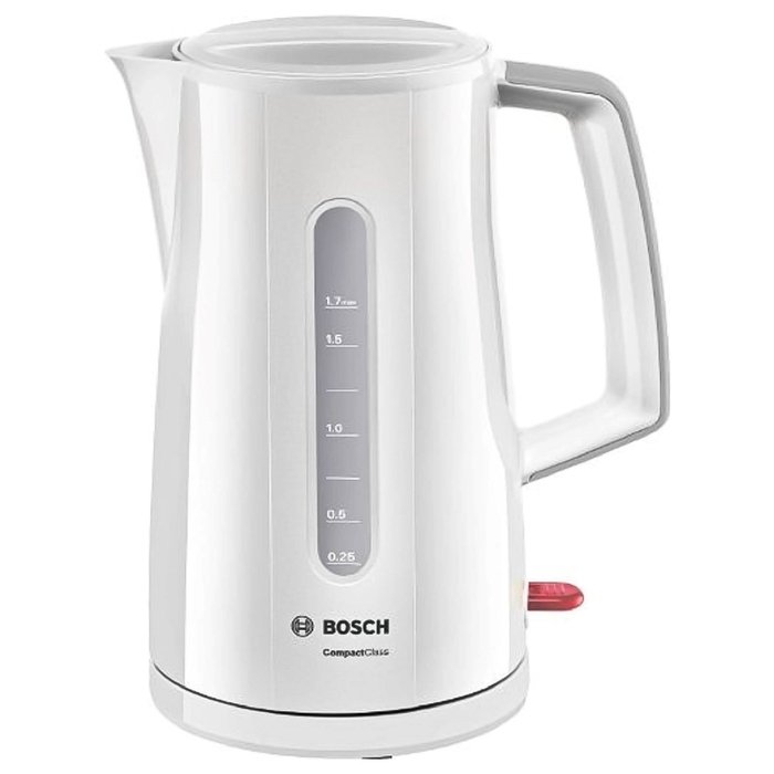 Чайник электрический Bosch TWK3A011 CTWK20, пластик, 1.7 л, 2400 Вт, белый