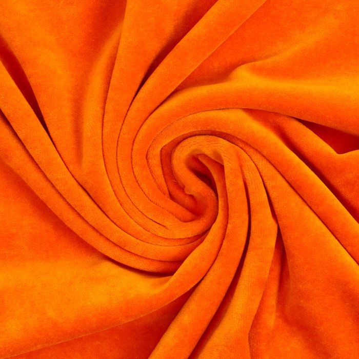 Лоскут Плюш на трикотажной основе,оранжевый 100*160см,100%п/э