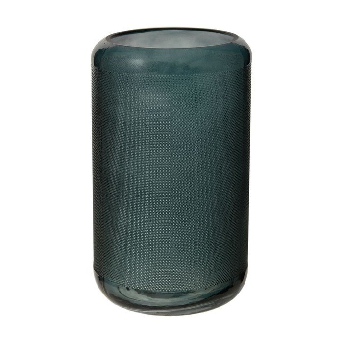Декоративная ваза из стекла «Цилиндр», 148×148×253 мм, цвет синий