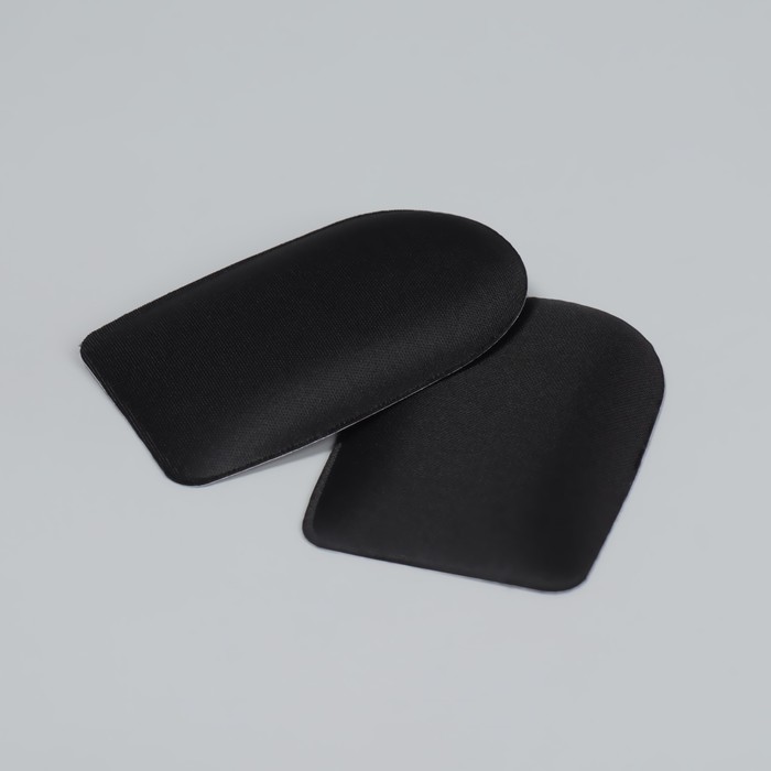 Подпяточники для обуви, клеевая основа, 10 × 6,5 см, пара, цвет чёрный