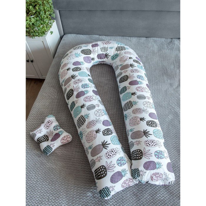 Подушка для беременных «U Комфорт» и подушка для младенцев «Малютка», принт Ананасики