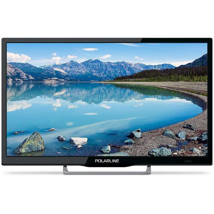 Телевизор PolarLine 24PL51TC-SM, 24", 1366х768, DVB-T2/C, 2xHDMI, 1xUSB, SmartTV, чёрный