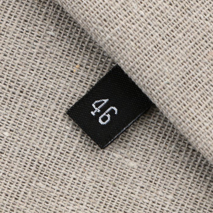 Нашивка текстильная «46», 4.6 х 1.1 см, цвет чёрный