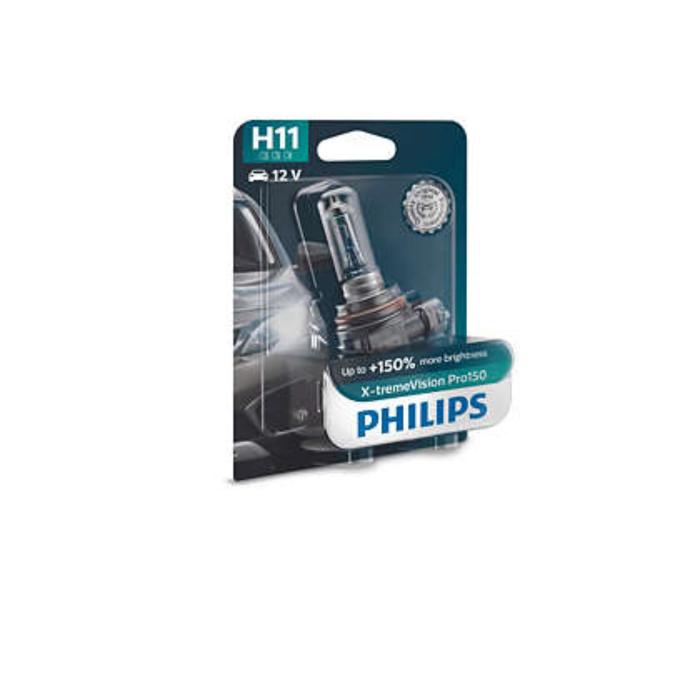 Лампа Philips H11 12 В, 55W (PGJ19-2)(+150%) X-treme Vision Pro150, блистер 1 шт, 12362XVPB1   68593