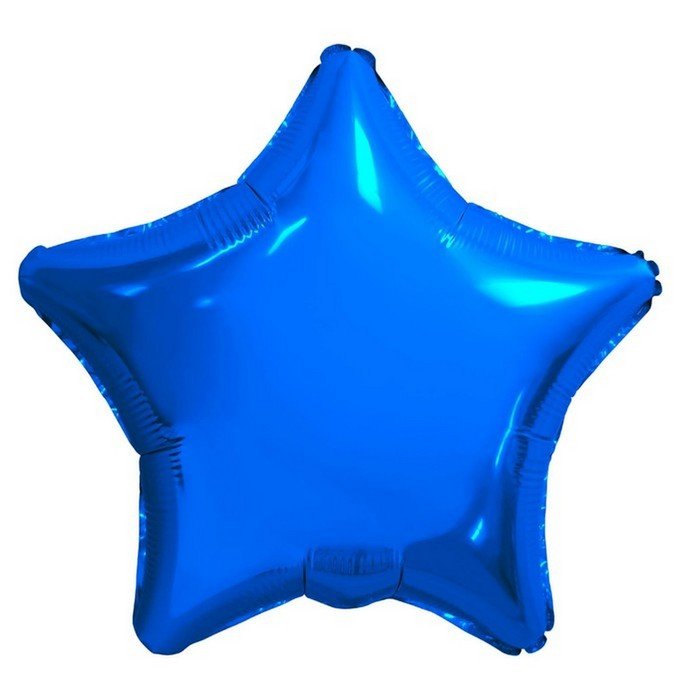 Шар фольгированный 19" звезда "Синий"