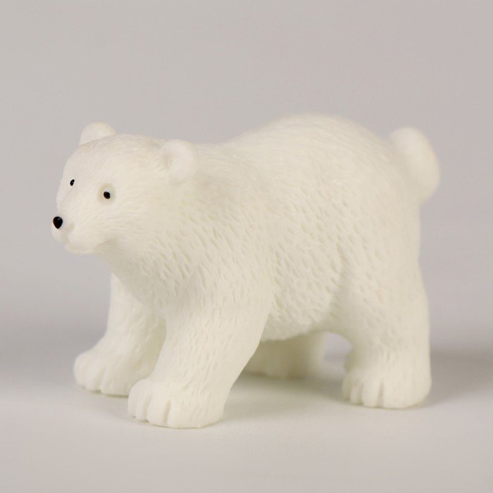 Миниатюра кукольная «Белый медведь», набор 3 шт., размер 1 шт. — 4 × 2 × 3 см