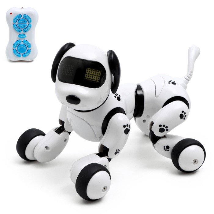 Робот собака «Пультовод» ZHORYA, программируемый, на пульте управления, интерактивный: свет, звук, танцующий, музыкальный, на аккумуляторе, на русском языке