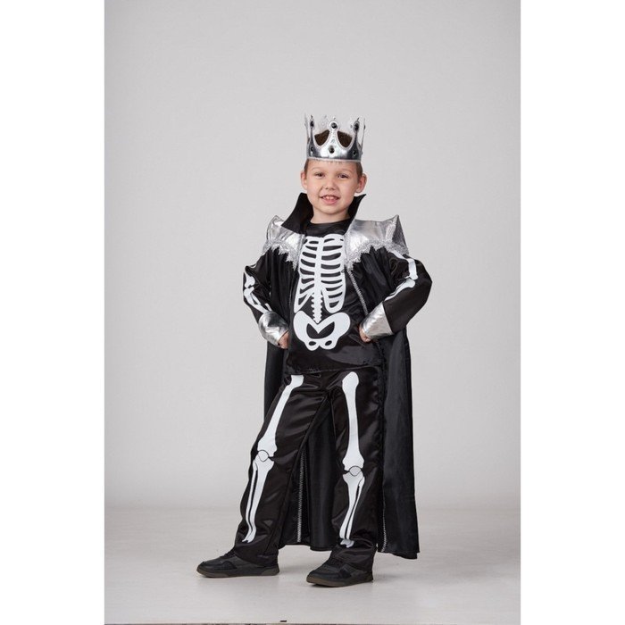 Карнавальный костюм «Кощей Бессмертный», рост 1128 см, р. 64: сорочка, брюки, плащ, корона
