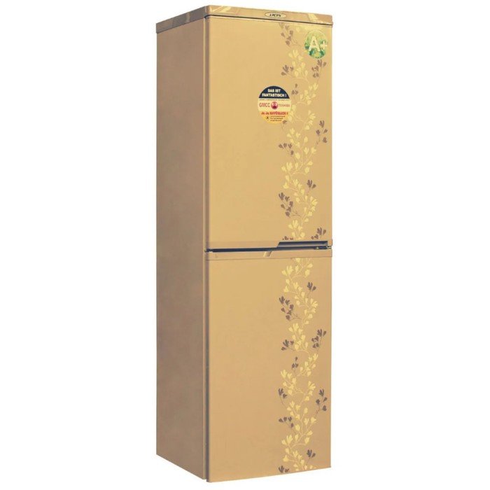 Холодильник DON R-296 ZF, двухкамерный, класс А+, 349 л, золотой цветок