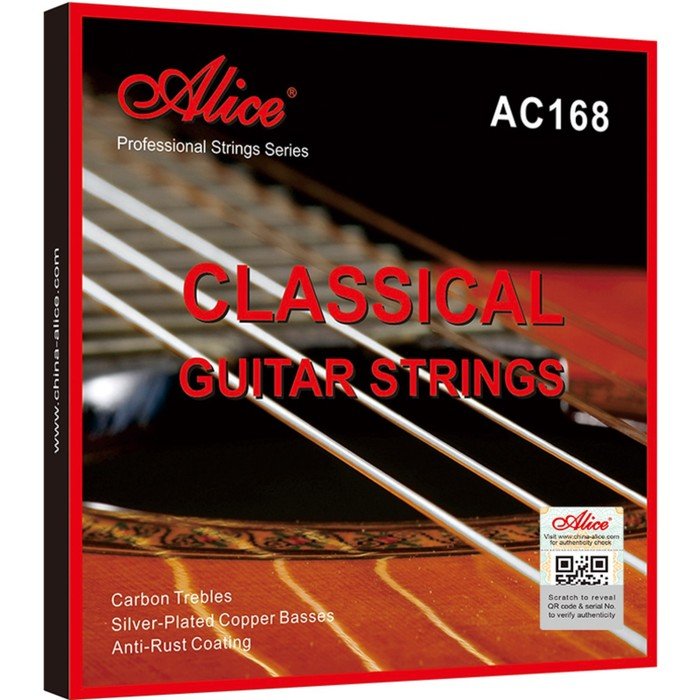 Комплект струн для классической гитары AC168-H посеребренные, сильное натяжение