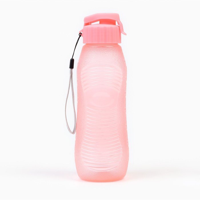 Бутылка для воды, 600 мл, 6.6 х 23 см, розовая