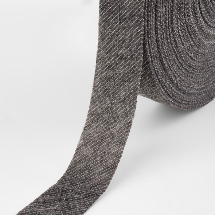 Флизелиновая лента, нитепрошивная, усиленная, 30 мм, 50 м, цвет серый
