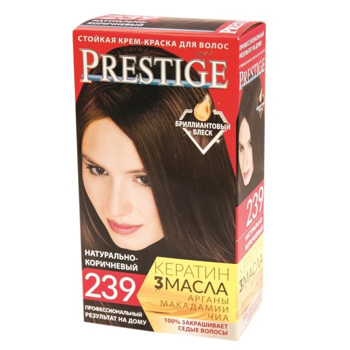 Краска для волос Prestige Vip's, 239 натурально-коричневый