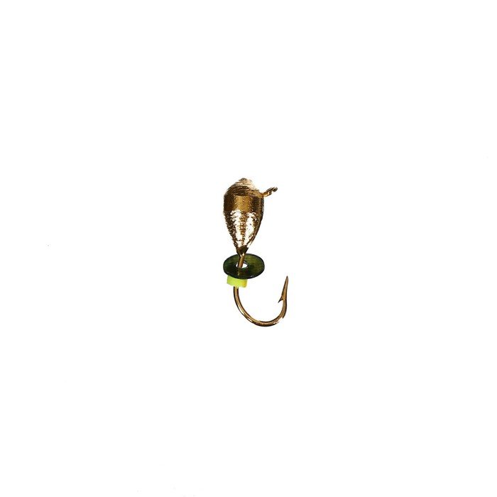 Мормышка Капля (гальваника золото), вес 0.3 г, размер 3
