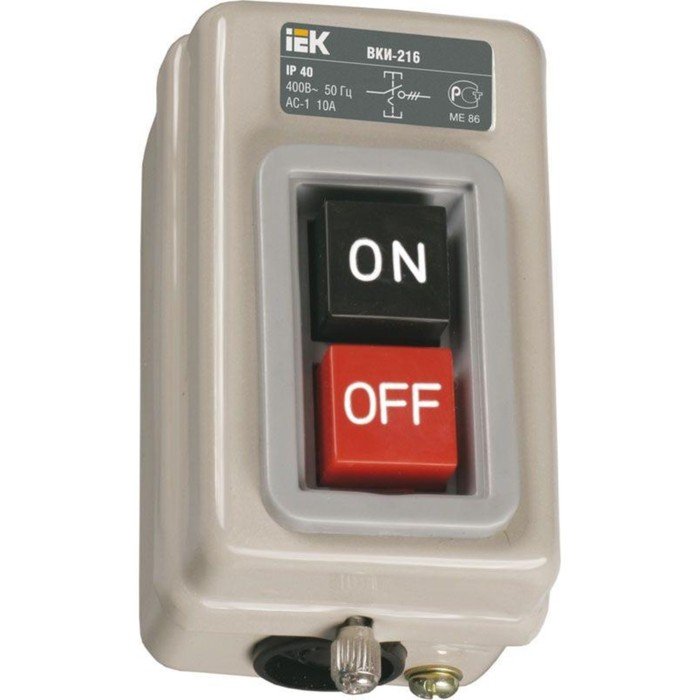 Выключатель IEK, ВКИ-211, 6 А, 230/400 В, IP40, KVK10-06-3